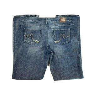 Womens Maurices Boot Cut Jeans Blue Denim